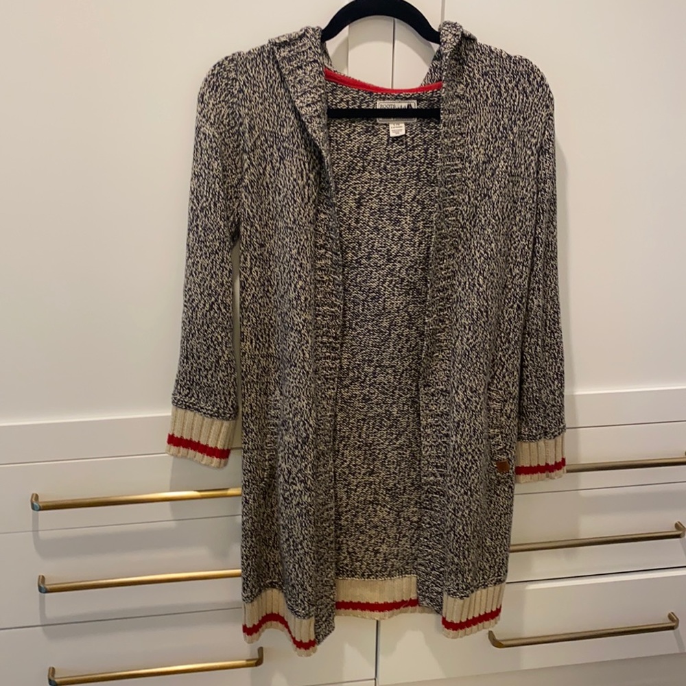 Roots long hoodie cardigan